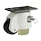 Foot Master Leveling Caster, 75 mm Polyurethane Wheel, 95x95 mm Plate, Swivel, 800 kg Cap, PU Foot Pad, Black GD-100-F-HUP-CUR-FBL - alternate 2